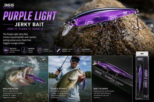 365 Lures Purple Light Jerky Bait