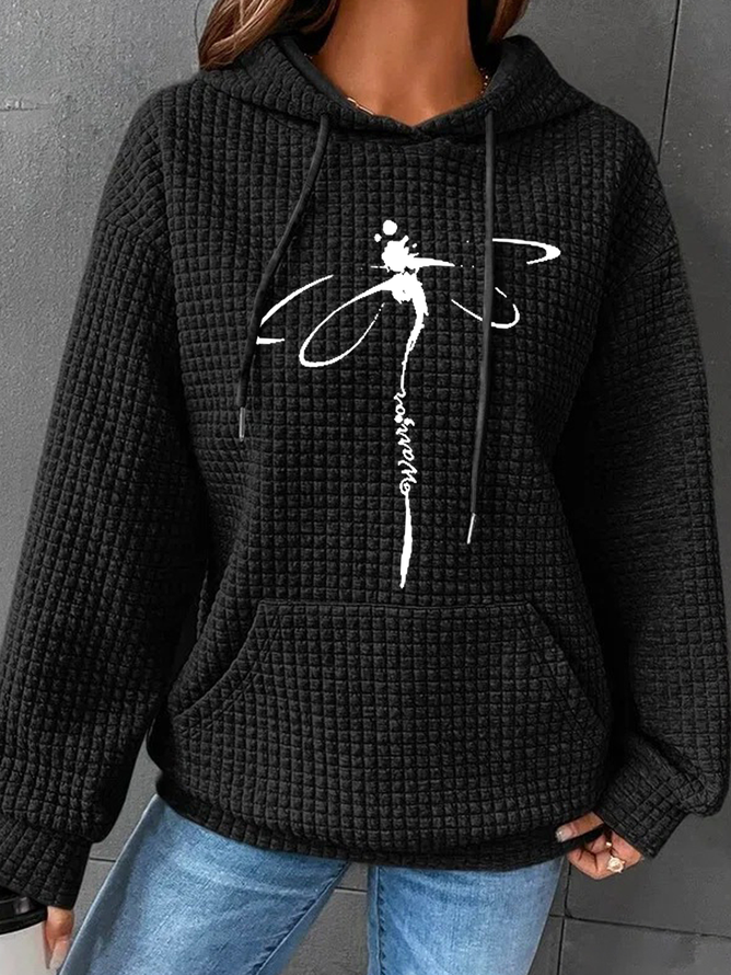 Women Animal Waffle Hoodie