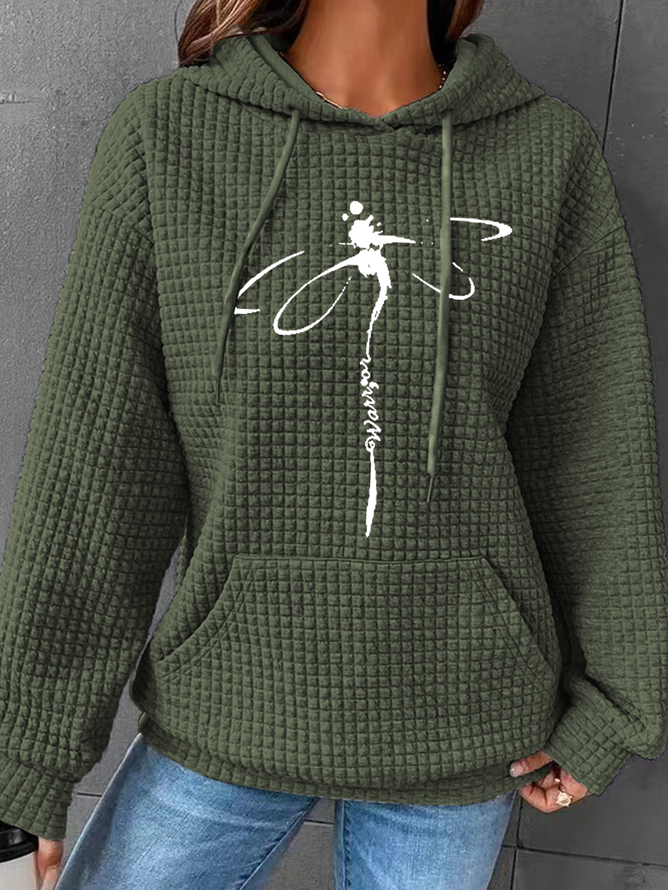 Women Animal Waffle Hoodie