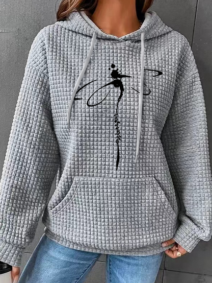 Women Animal Waffle Hoodie