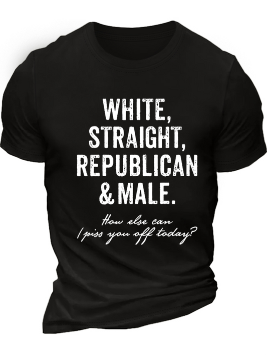 Men's White Male T-shirt