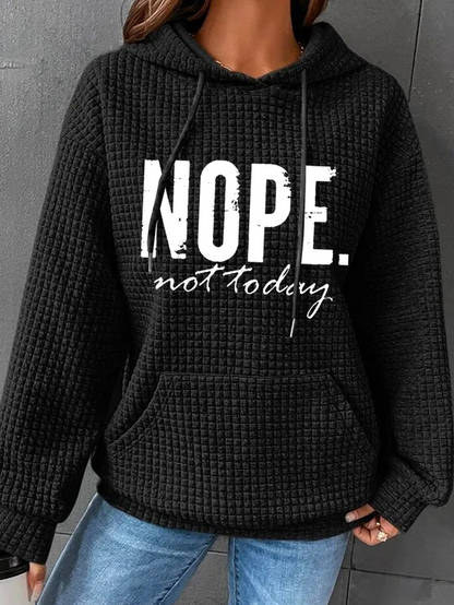 Women Nope Waffle Hoodie