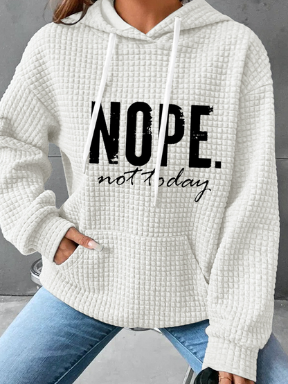 Women Nope Waffle Hoodie