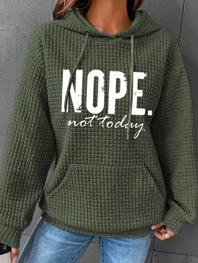 Women Nope Waffle Hoodie