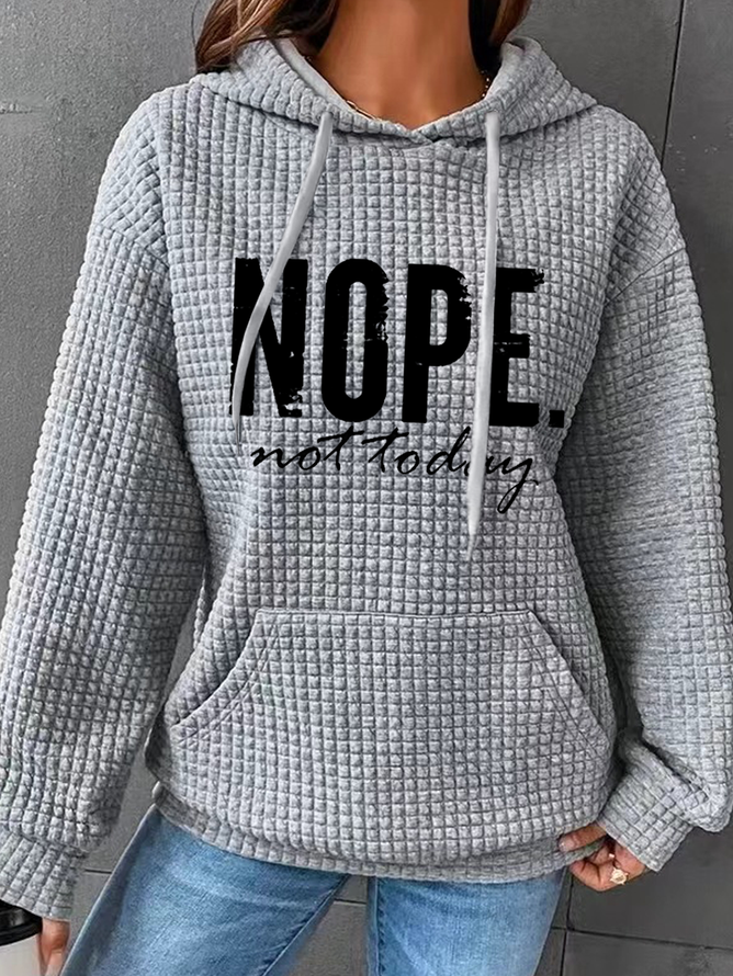 Women Nope Waffle Hoodie