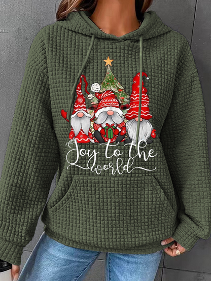 Women Christmas Waffle Hoodie