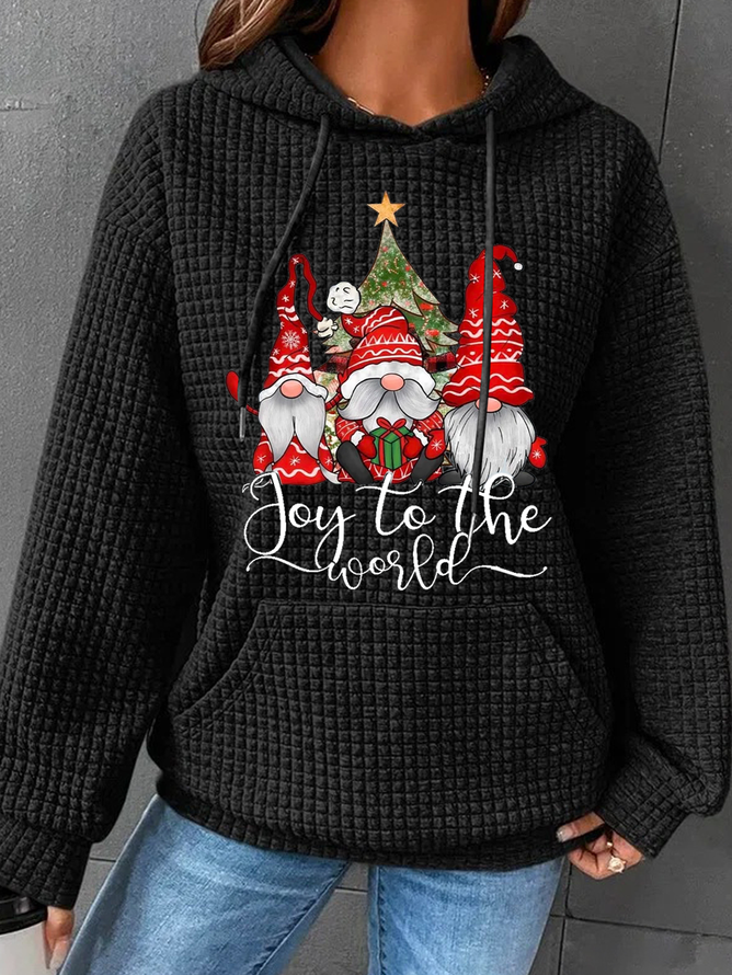 Women Christmas Waffle Hoodie