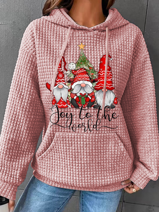 Women Christmas Waffle Hoodie