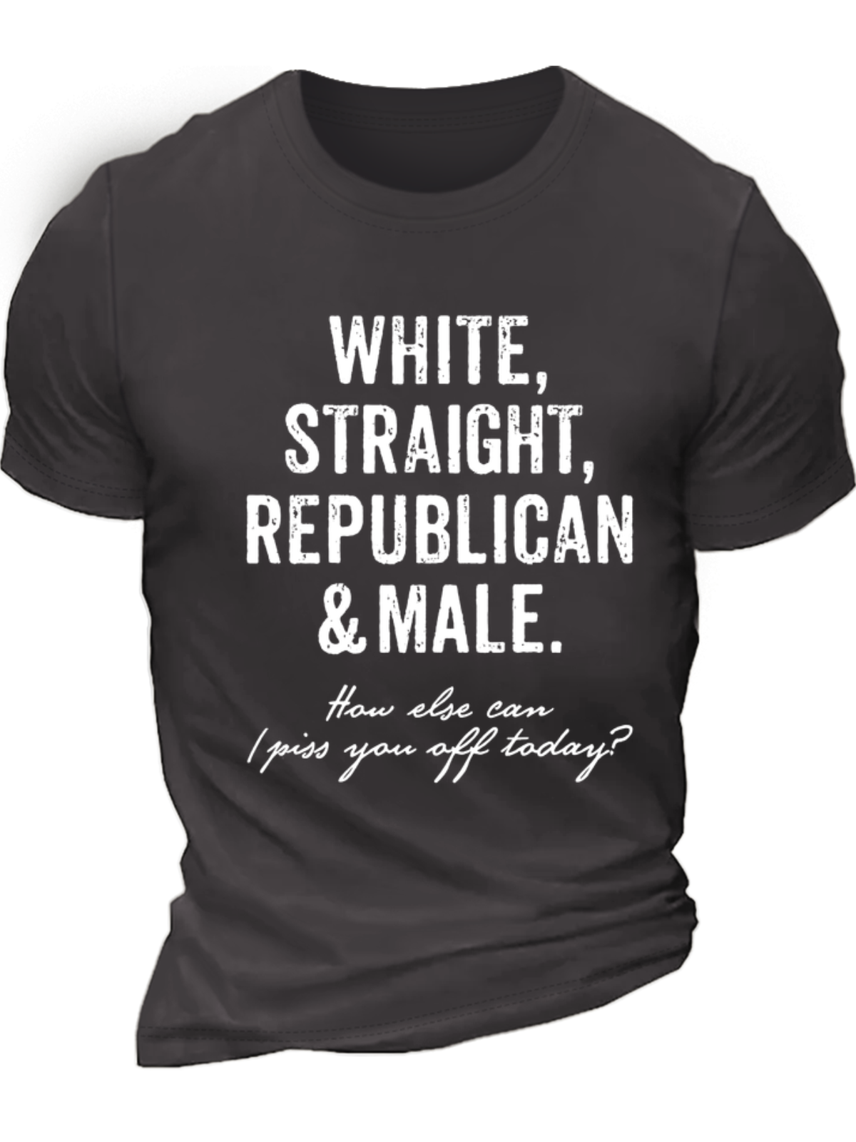 Men's White Male T-shirt