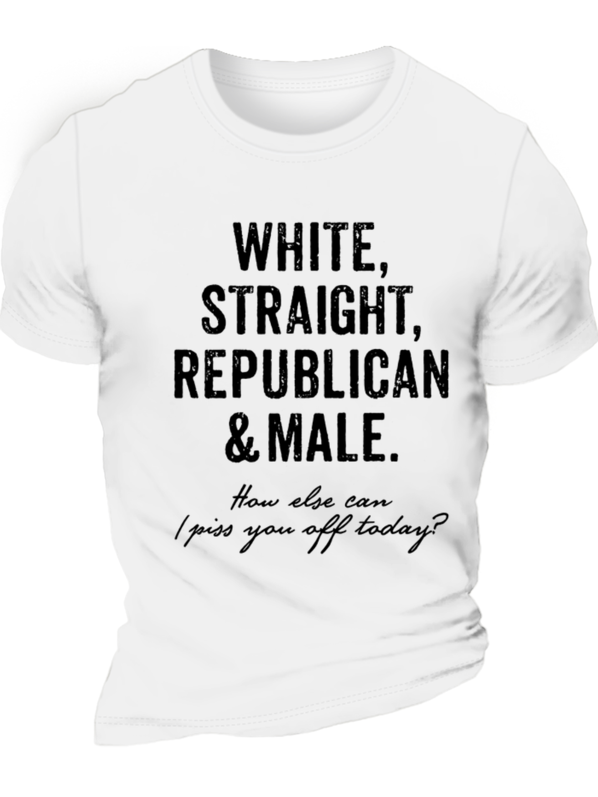 Men's White Male T-shirt