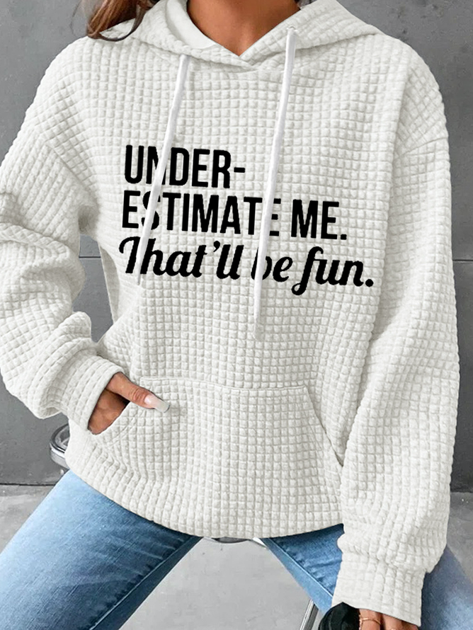 Women Funny Words Waffle Hoodie