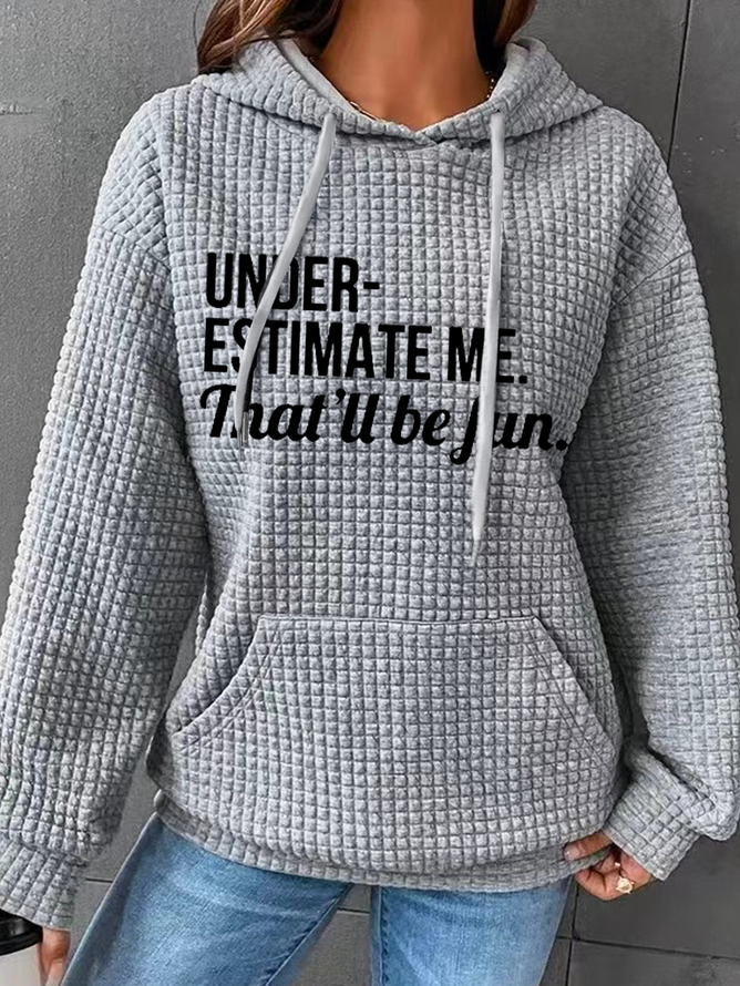 Women Funny Words Waffle Hoodie