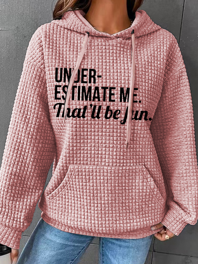 Women Funny Words Waffle Hoodie