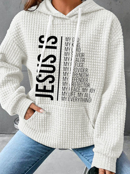 Women Jesus Waffle Hoodie